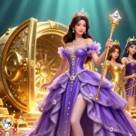 Lô Đề Online showcases a glamorous scene with treasures and characters from the online betting world.