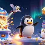 Hello88 gamers experience an exciting jackpot explosion of coins in a vibrant 3D casino illustration.