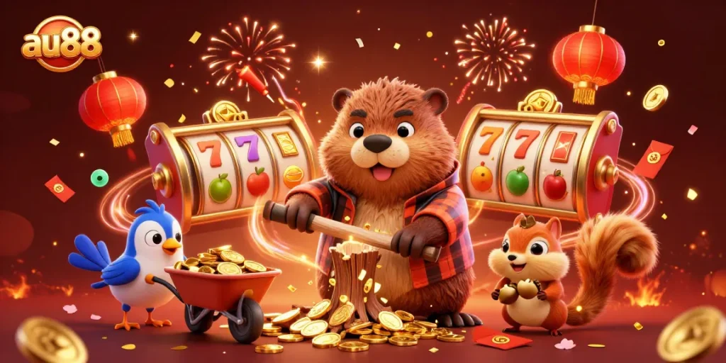 Experience excitement at au88 with vibrant 3D slot games featuring beavers and treasure.