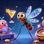 Play U88's vibrant casino games with the lively mascot and trilobite DJ spinning excitement.