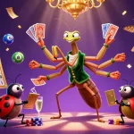 Experience thrilling gameplay at Go8 with vibrant casino-themed characters and dynamic elements.