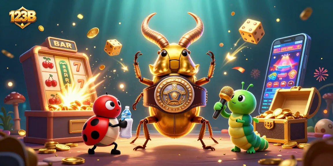 Experience the excitement of 123B as giant creatures battle amidst a vibrant casino backdrop.