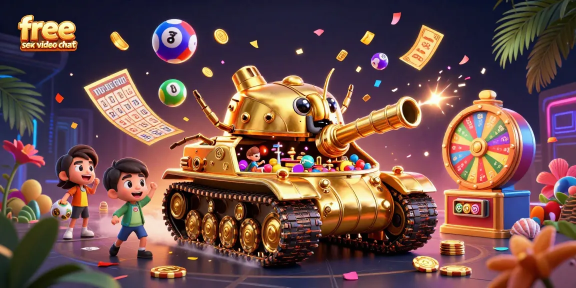 Engage in free sex video chat with vibrant casino-themed 3D illustration featuring dynamic game elements.