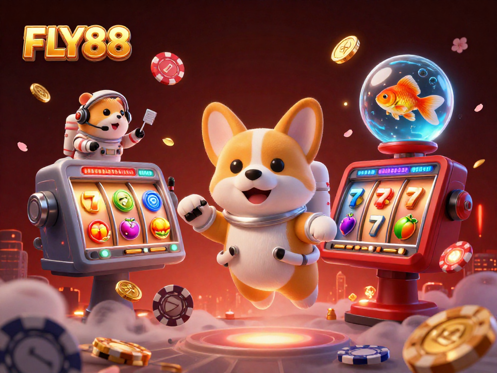 FLY88 offers thrilling space casino adventures with corgi, hamster, and goldfish players.