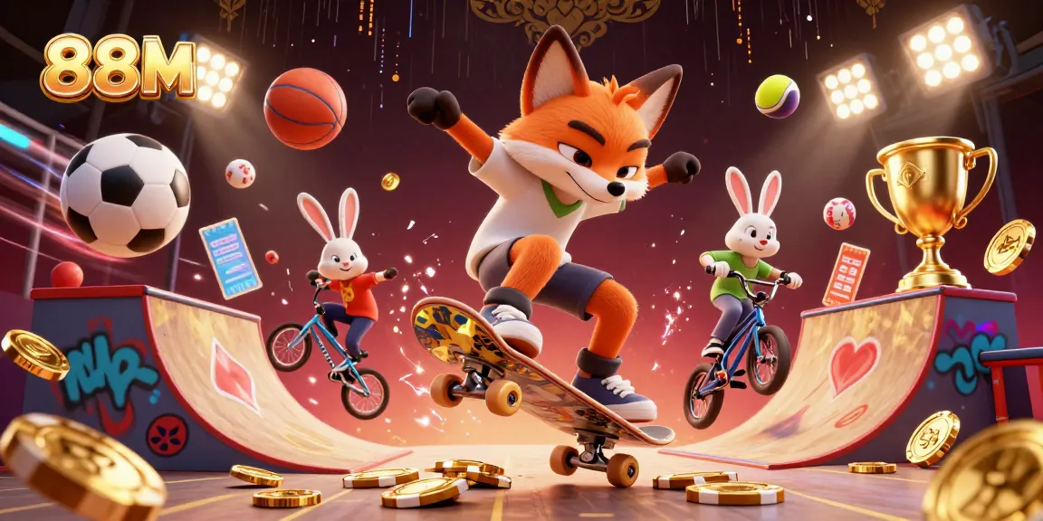 Experience thrilling gameplay at 88M with exciting casino elements and dynamic characters in action.