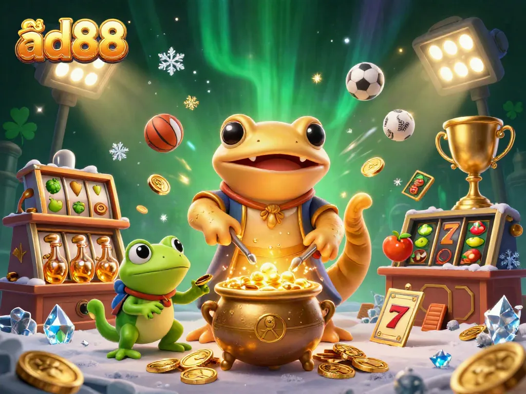 Engage with ad88 and experience thrilling slot games, featuring dynamic lucky charms and golden coins.