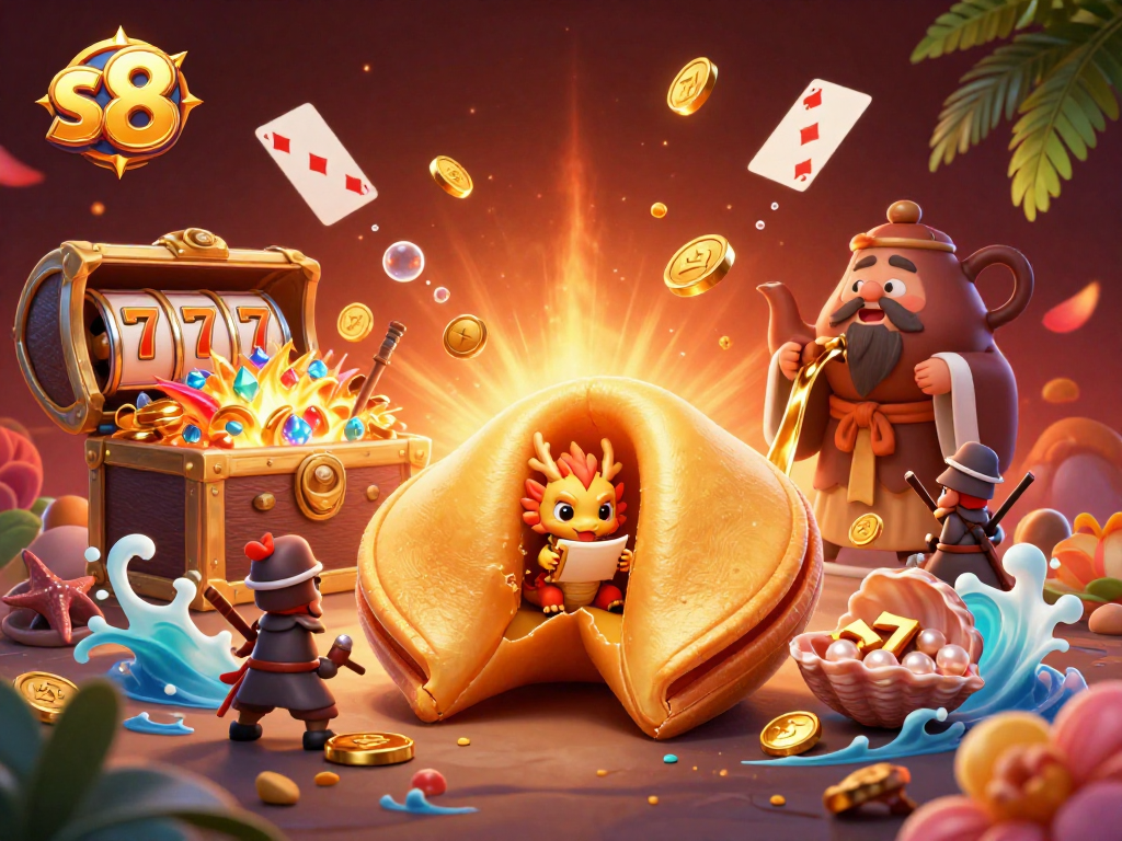 Experience the thrill of s8 casino with golden fortune cookie and dynamic game elements.
