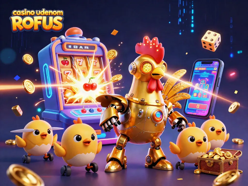 Experience thrilling gameplay at casino uden om ROFUS with energetic slot machines and playful characters.
