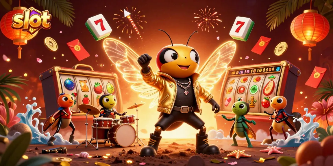 Experience the thrill of slots with a vibrant scene featuring animated characters and dynamic elements.