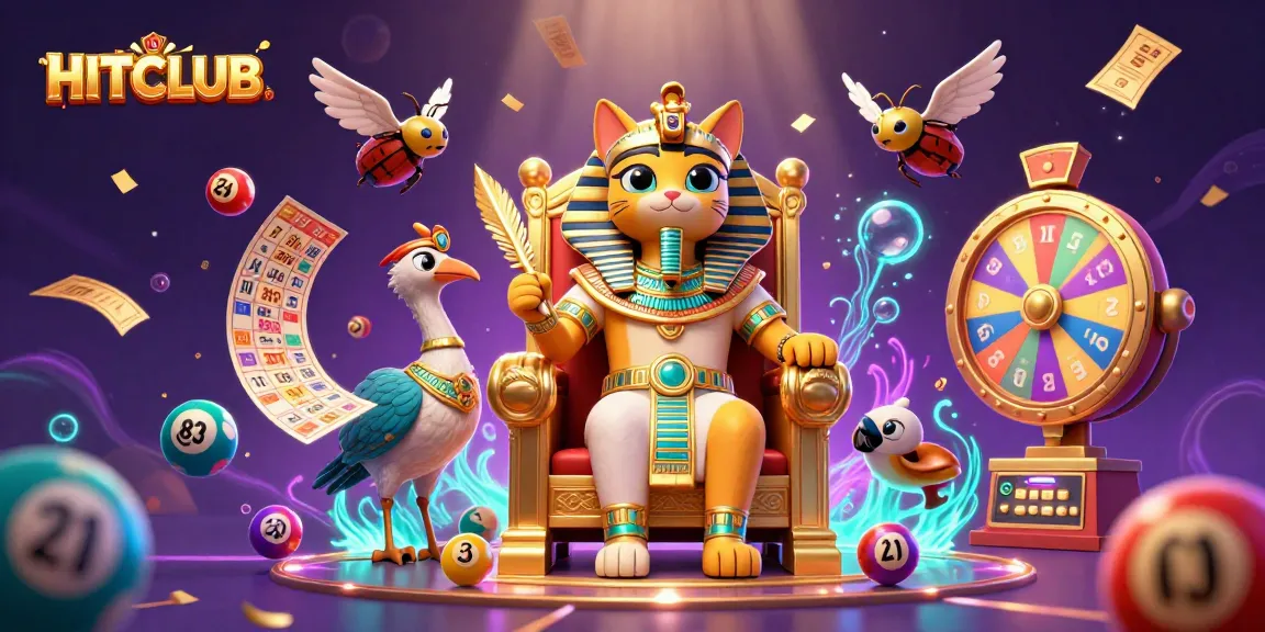 Experience HITCLUB with vibrant lottery elements and a captivating Egyptian theme.