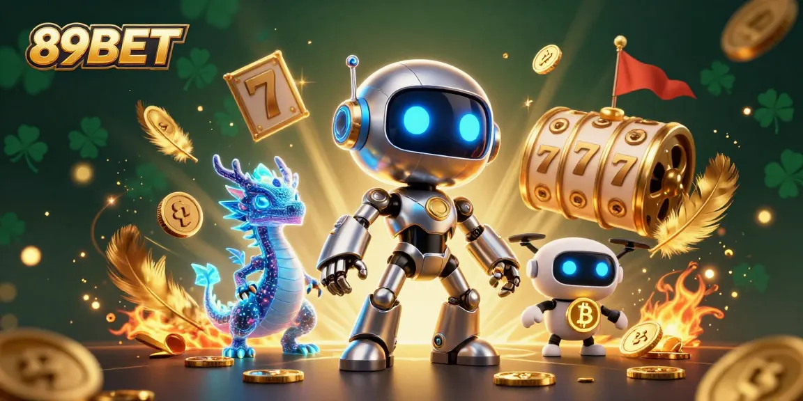 Engage with 89BET in an immersive casino experience featuring vibrant 3D illustrations and dynamic gaming elements.