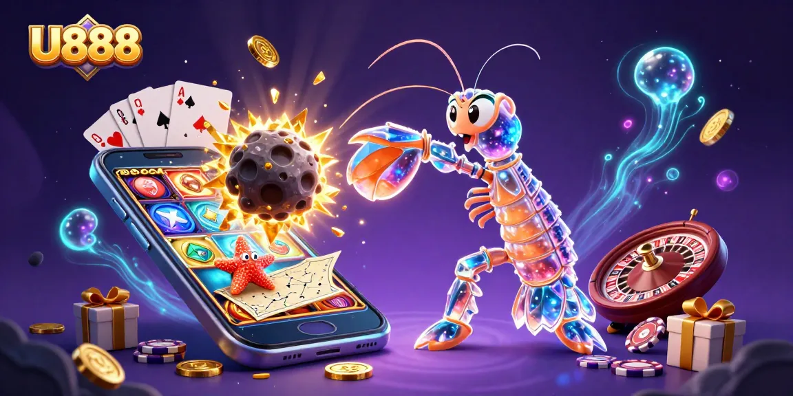 Experience U888's exhilarating world as the galactic mantis shrimp breaks through an asteroid in stunning detail.