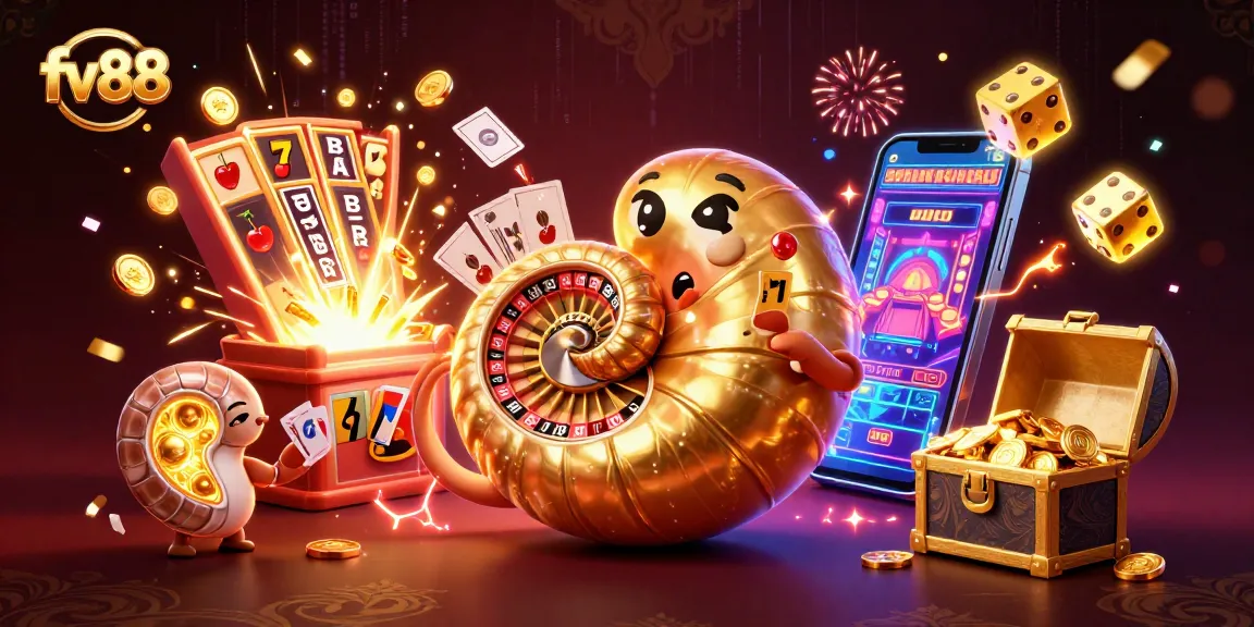 Experience thrilling gameplay with fv88 as the ancient nautilus spins the roulette wheel in a vibrant casino scene.