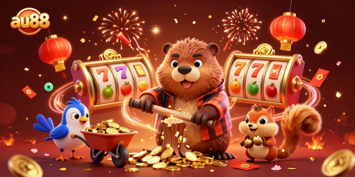 Experience excitement at au88 with vibrant 3D slot games featuring beavers and treasure.