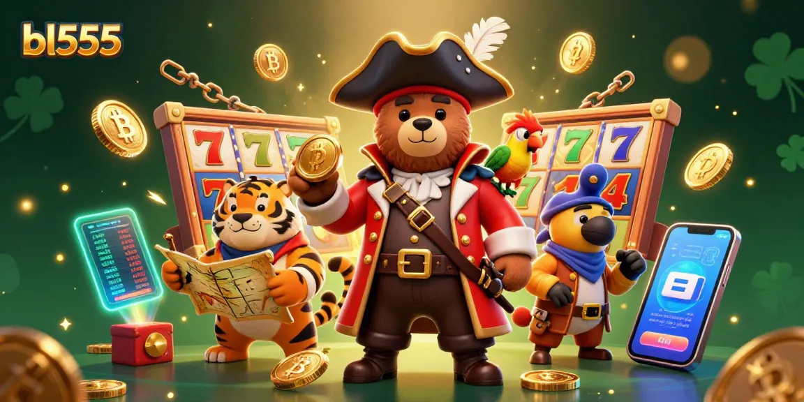 Join the excitement at bl555 with thrilling slot machines, jackpots, and cartoon characters!