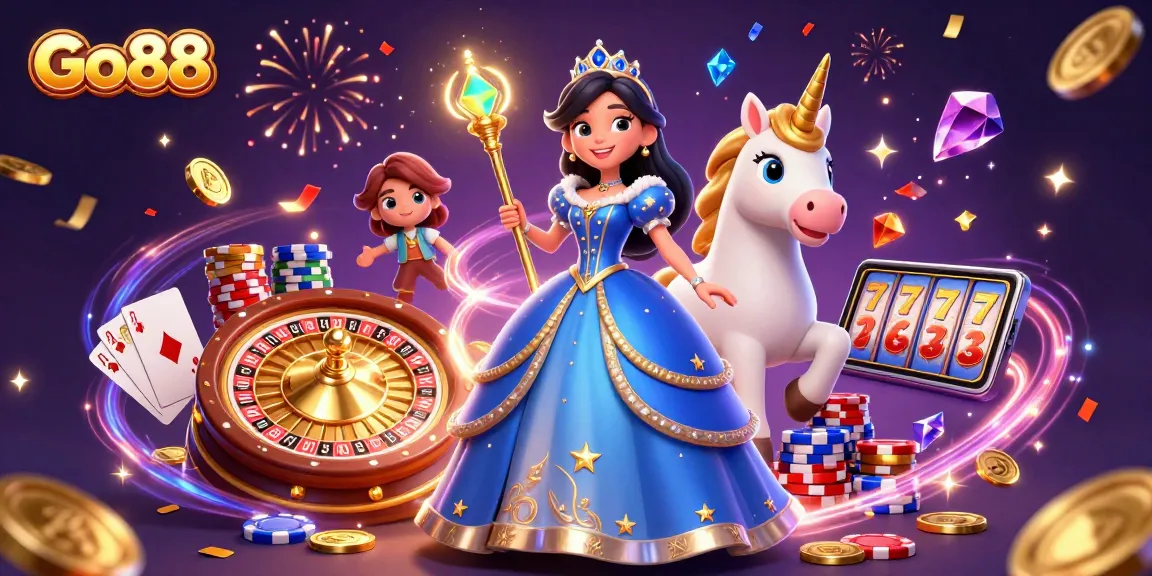 Experience the excitement of Go88's vibrant casino games and celebrations.
