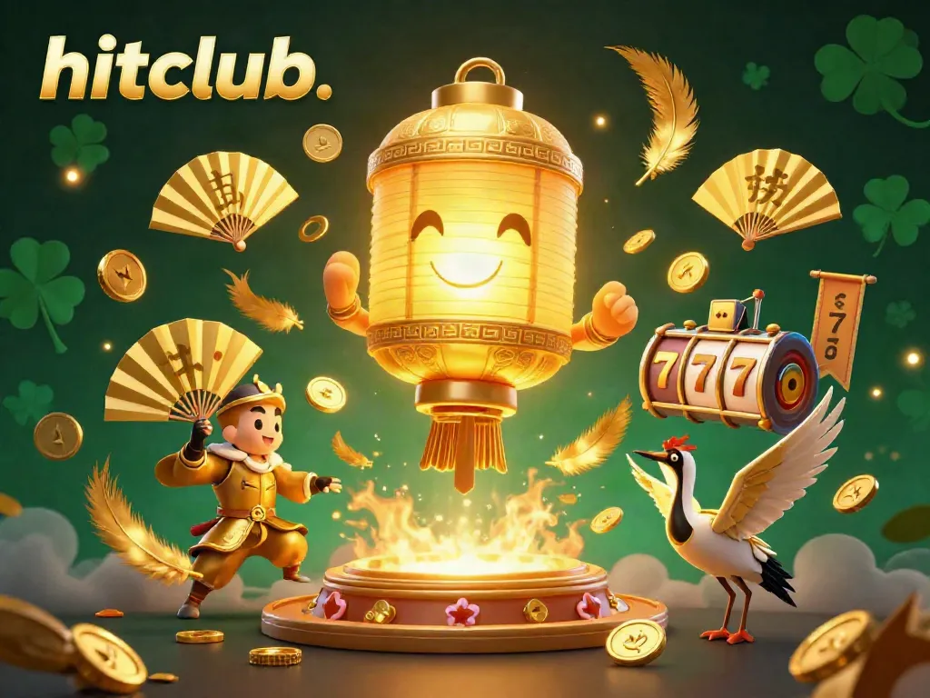 Join the excitement of hitclub. as golden lantern spirits light up an online casino with vibrant game elements!