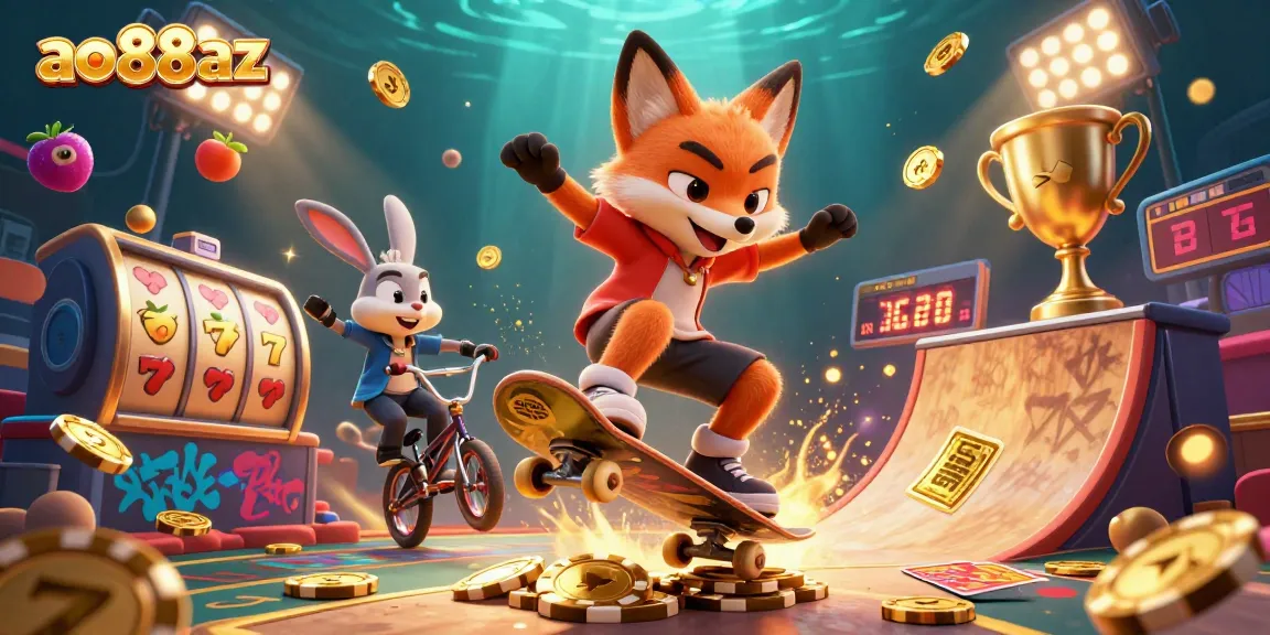 Engage in thrilling gaming at ao88az with lively characters and dynamic casino elements.