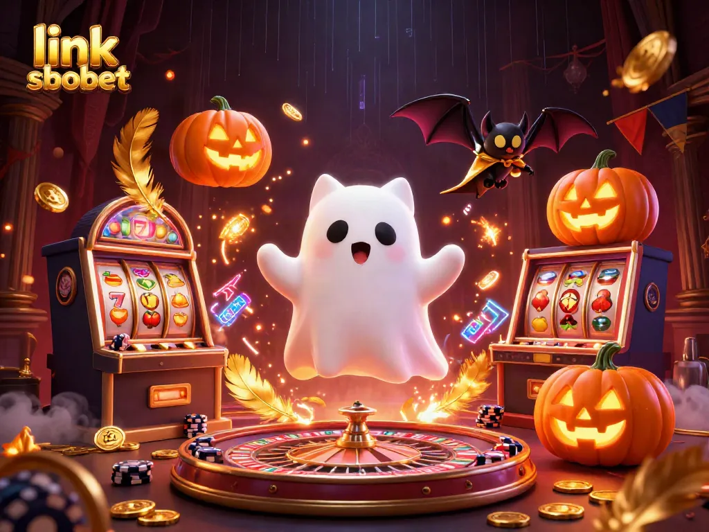 Experience exciting gambling adventures with link sbobet in this vibrant 3D casino scene.