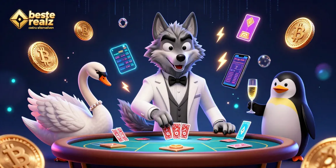 Erleben Sie beste realz casino alternativen mit einem eleganten Wolf, einer Schwäne und einem Pinguin bei einem Glücksspiel.