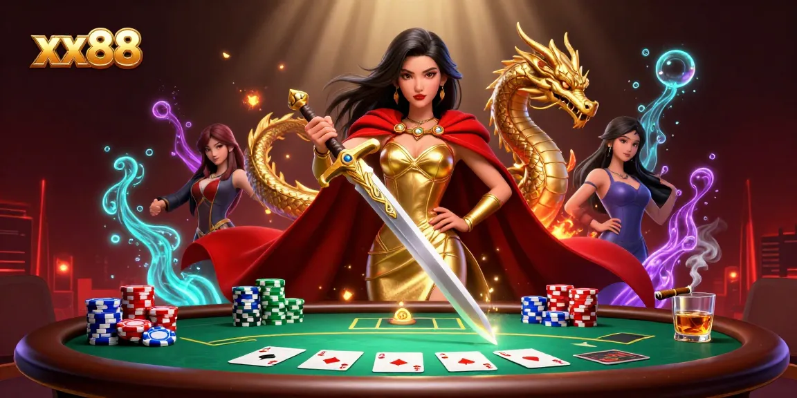 Spin thrilling wins with xx88's immersive casino experience featuring vibrant poker elements.