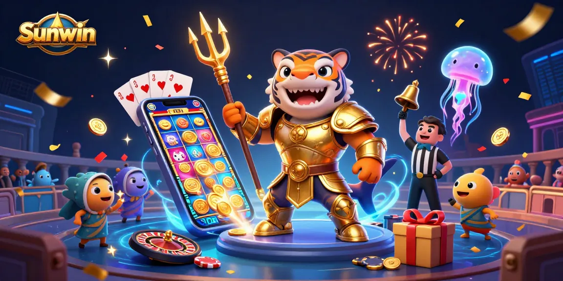 Experience thrilling gameplay with Sunwin's captivating underwater casino scene featuring dynamic gambling elements.