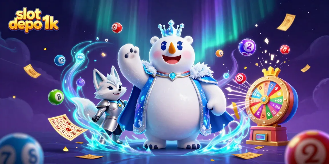 Experience winning excitement with slot depo 1k and vibrant casino elements in an engaging 3D scene.