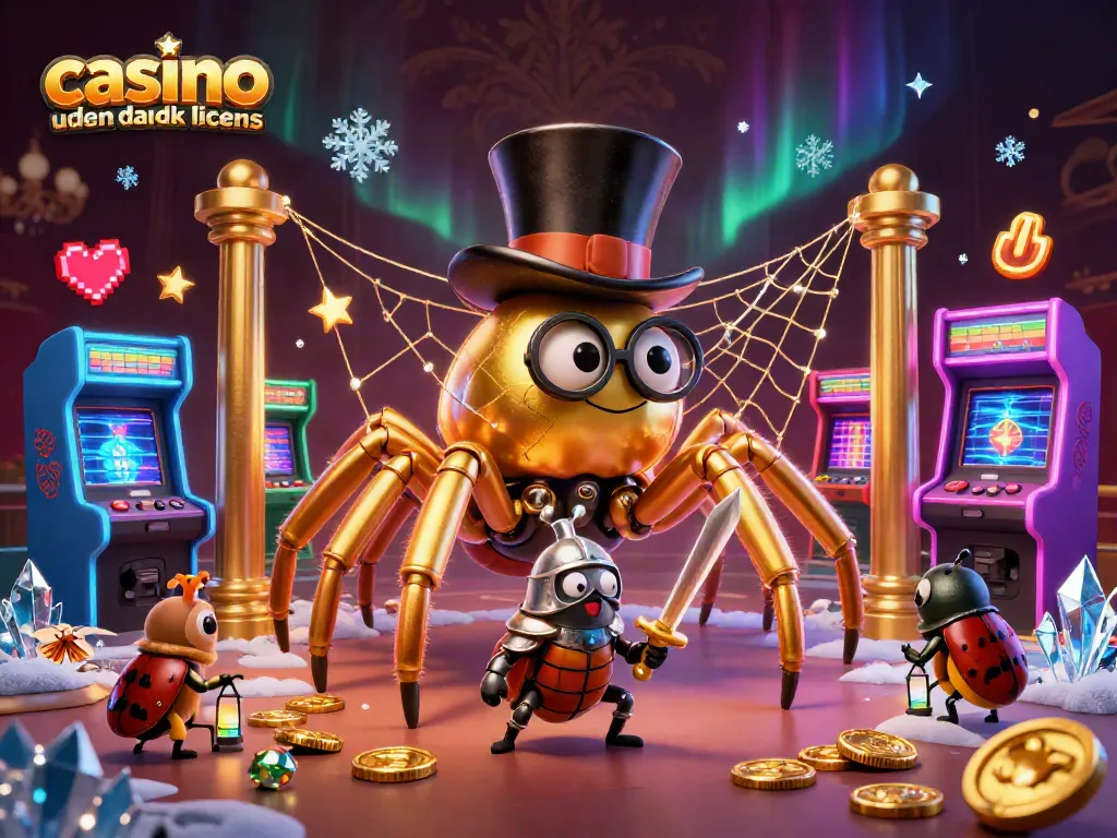 Engage with casino uden dansk licens through whimsical 3D characters in a vibrant casino setting.