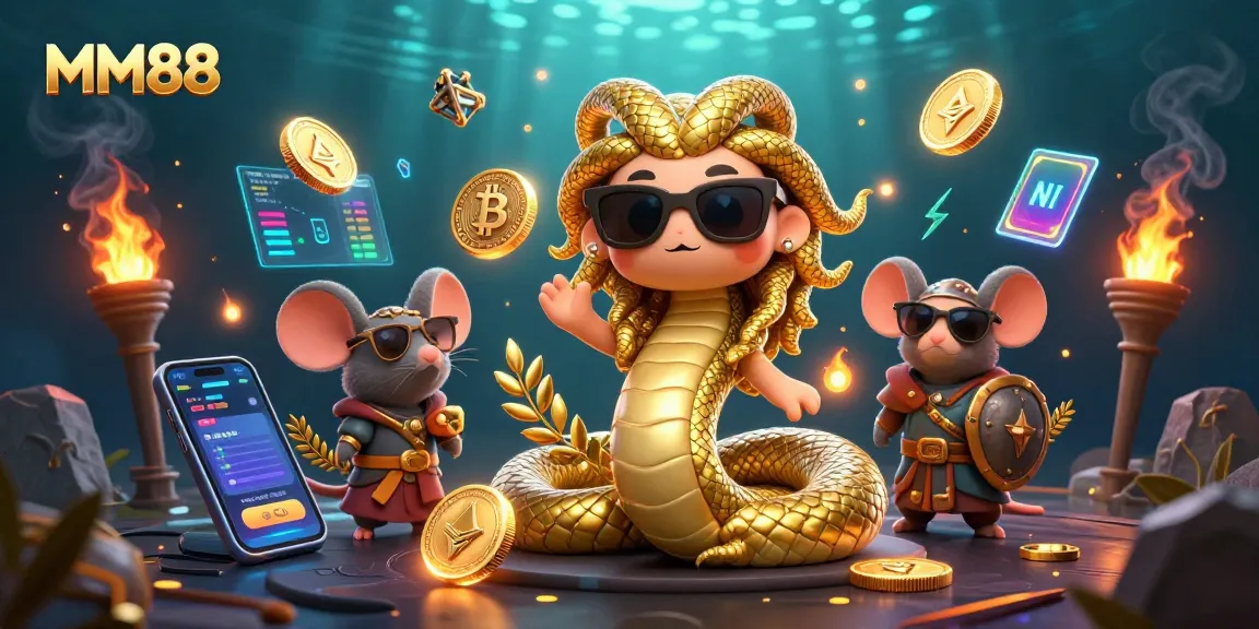 Engage with MM88's vibrant gaming experience featuring Medusa and gold coins for thrilling bets.