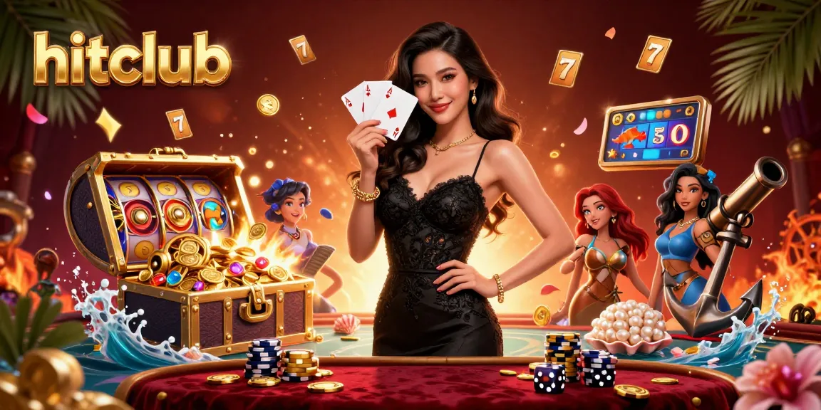 Engage in the thrilling world of hitclub with a stunning casino scene featuring an elegant dealer and vibrant gaming elements.