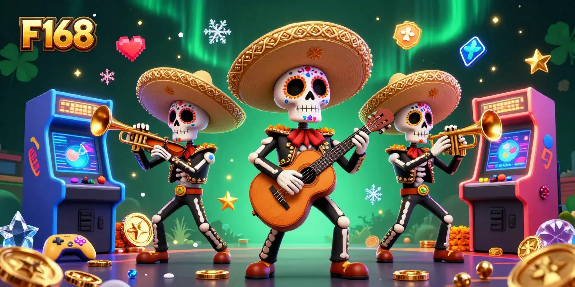 Experience thrilling action at F168 with vibrant gaming scenes featuring a lively mariachi band.