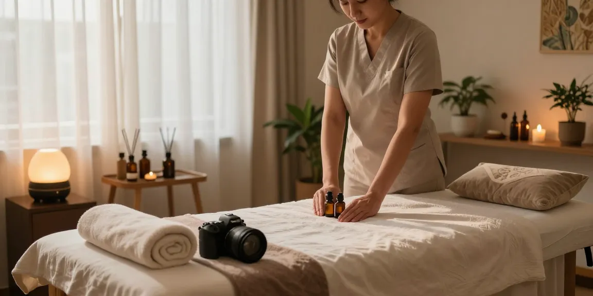 Experience rejuvenating 구리출장안마 in a serene massage studio setting with calming atmosphere.