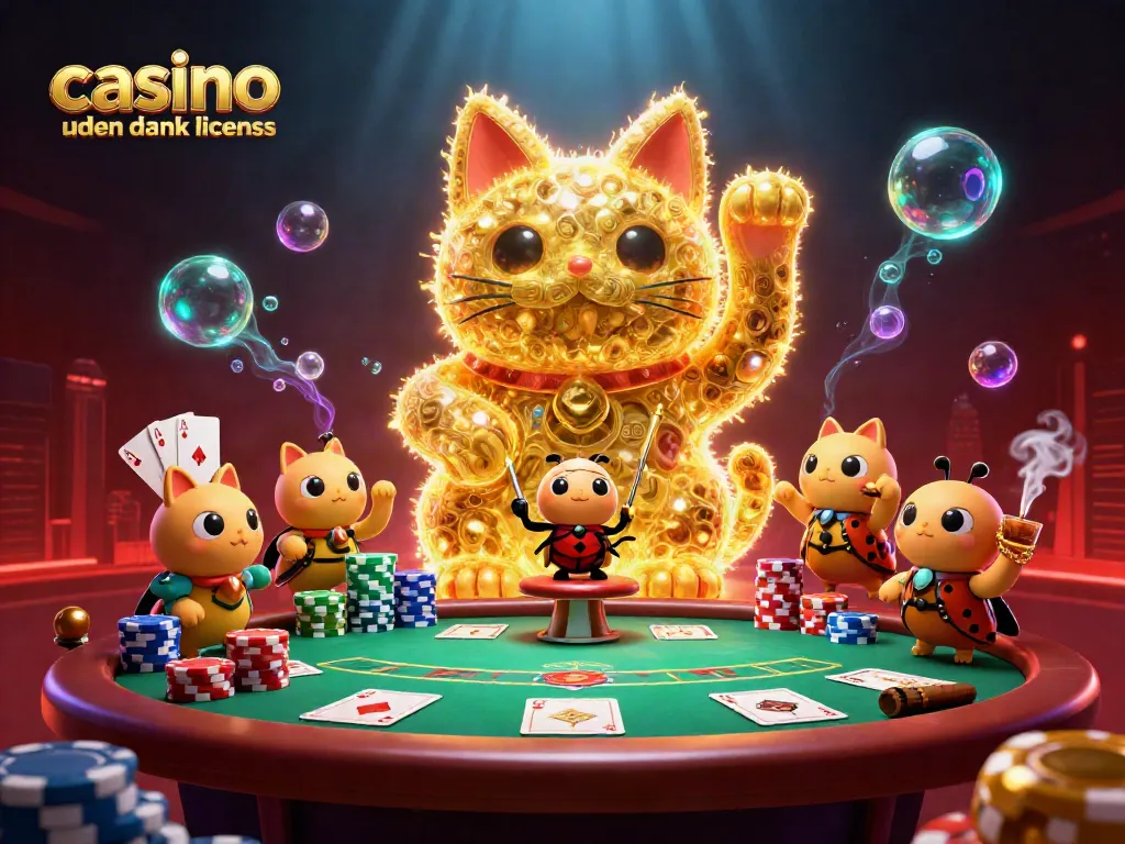 Win big at casino uden dansk licens with vibrant visuals of poker tables and lucky symbols.