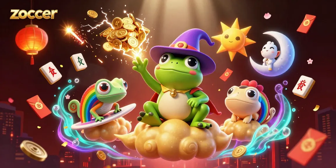Engage in exciting zoccer-themed casino gameplay featuring vibrant characters and gold elements.