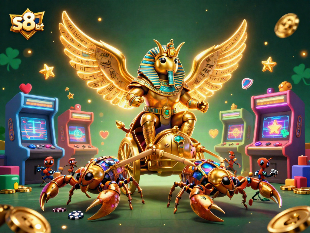 Spin the reels and bet big with s8. bet in this colorful casino-themed illustration.