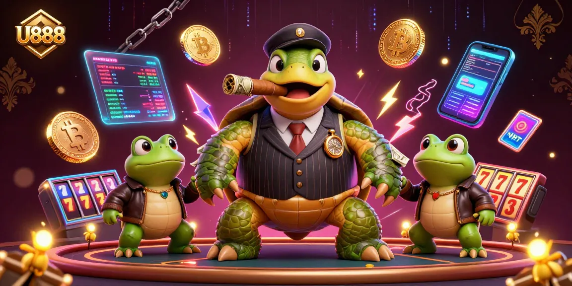 Join U888 with vibrant scenes of 3D cartoon characters amidst a casino atmosphere.