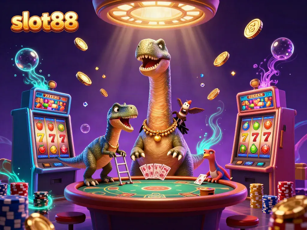 Slot88 menawarkan permainan interaktif dengan dinosaur yang raksasa menciptakan keseruan casino.