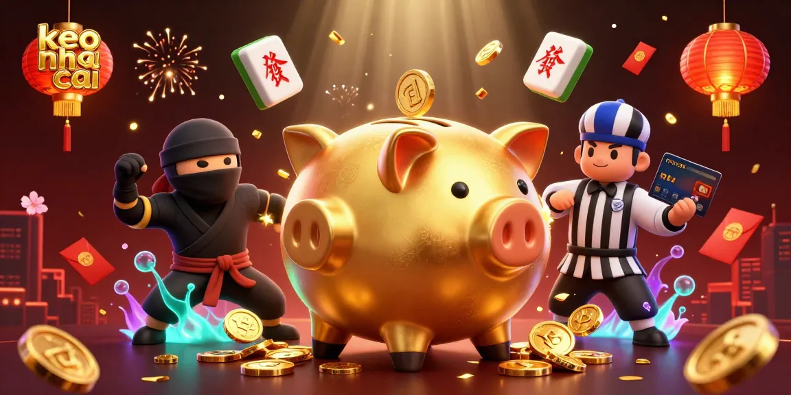 Experience thrilling gaming action with keo nha cai in this vibrant 3D illustration of dynamic characters.