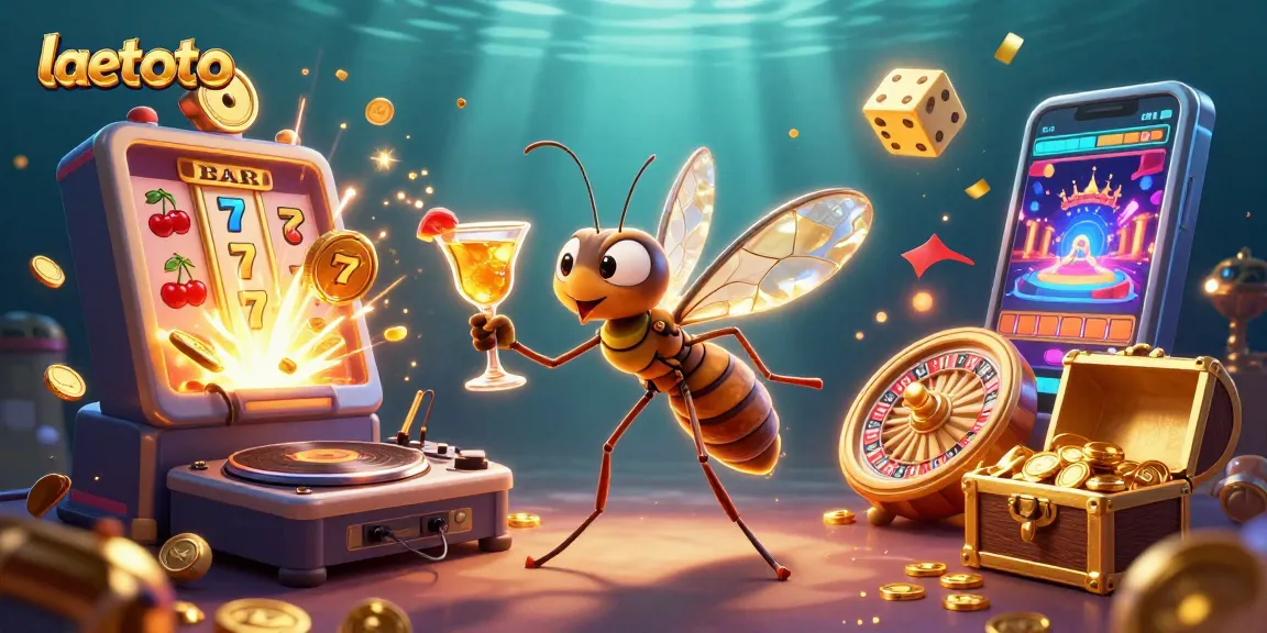 Win big with laetoto in an ultra-detailed casino scene featuring unique characters and exciting game elements.