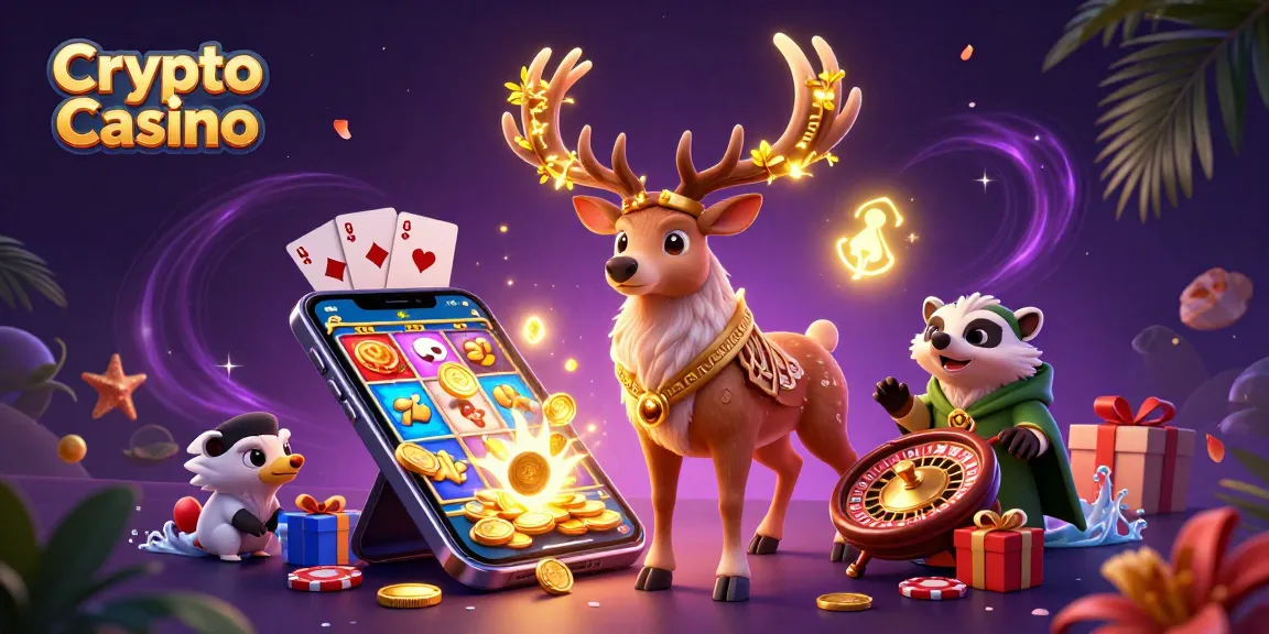 Experience the magic of a Crypto Casino with vibrant characters and exciting gaming elements.