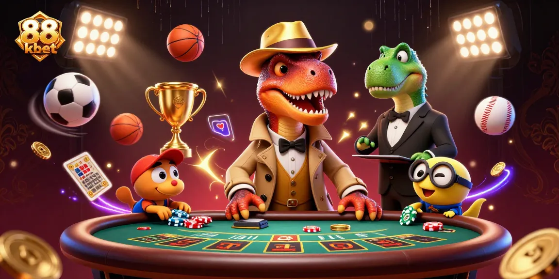 Experience thrilling gameplay at 88kbet with dynamic casino elements and colorful characters.