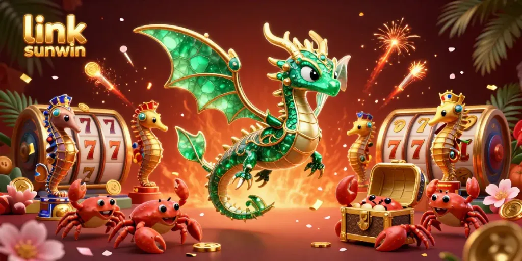 Engage in exciting gameplay at link sunwin with vibrant casino elements and dynamic 3D characters.