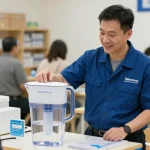Waterdrop PT-04C-A Alkaline Water Filter Pitcher showcased by a trusted local service provider in a community setting.