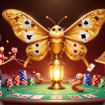 Experience the excitement of mu88 with a vibrant casino scene featuring card suits and dynamic gameplay.