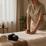 Experience rejuvenating 구리출장안마 in a serene massage studio setting with calming atmosphere.